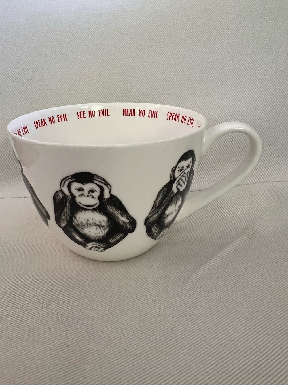 Portobello bone china jumbo coffee mug “Three Wise Monkeys"